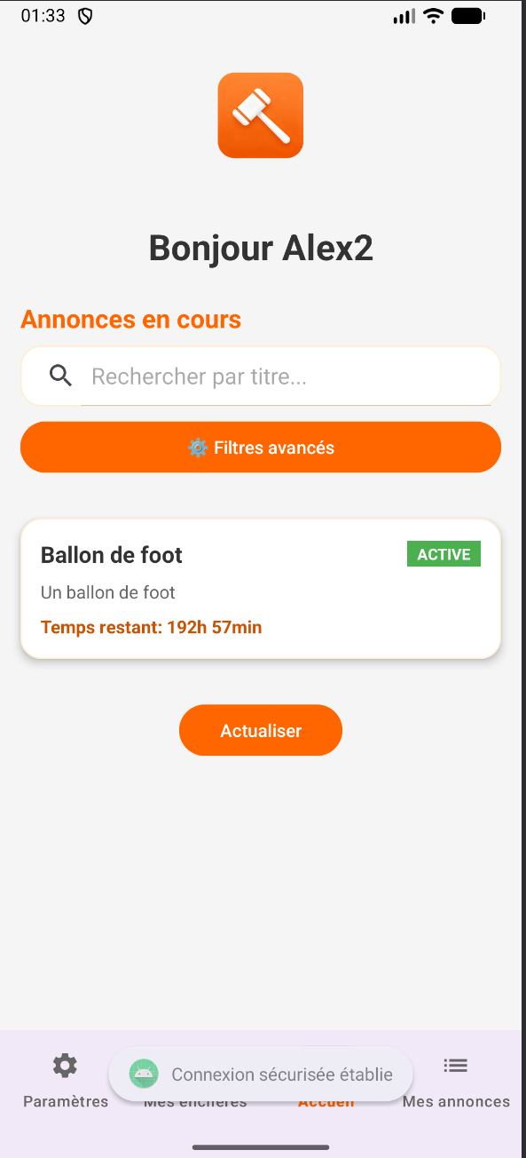 Interface Enchères 1