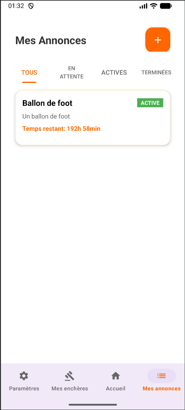 Interface Enchères 4